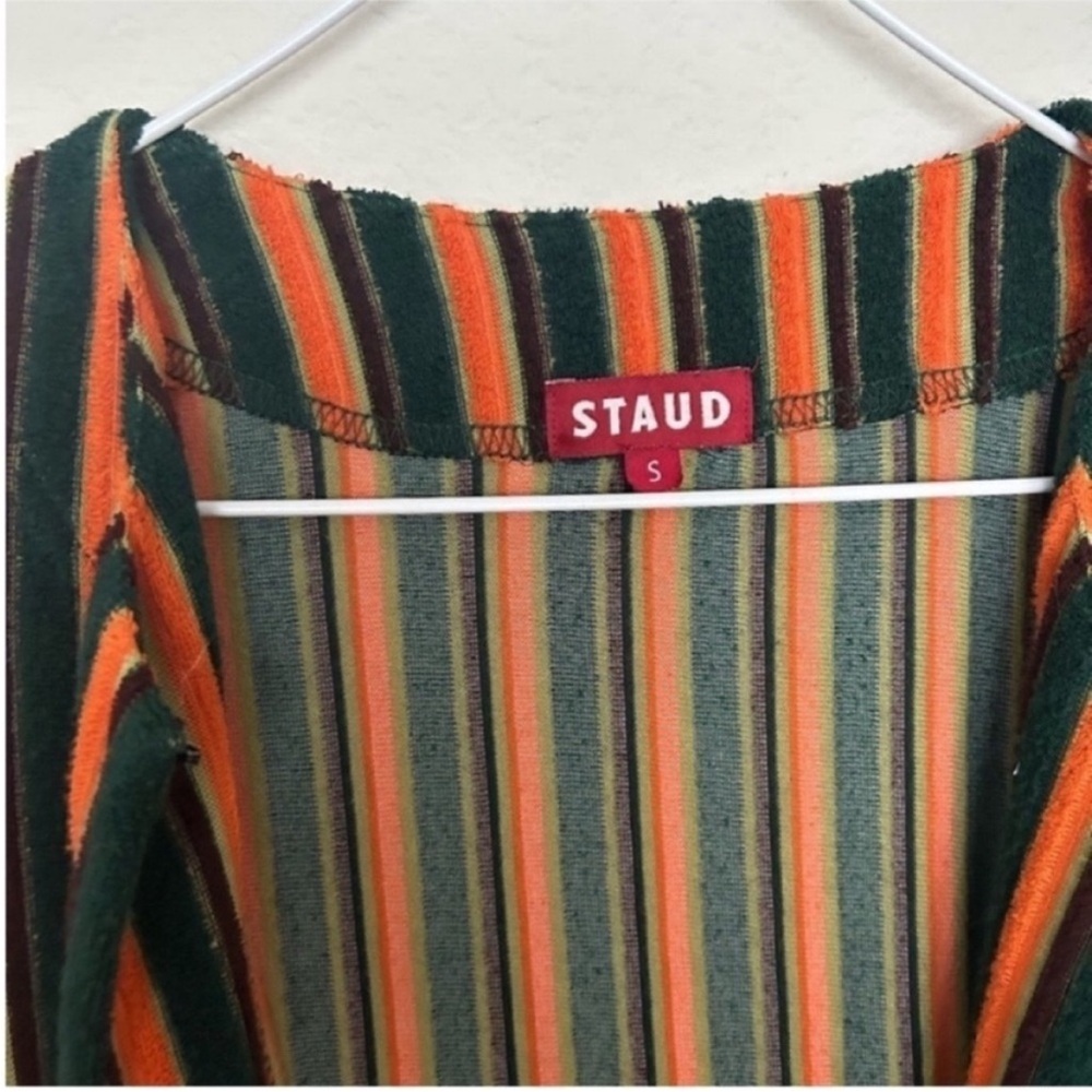 Staud Mia Striped Terry Cloth Robe - Picture 7 of 8